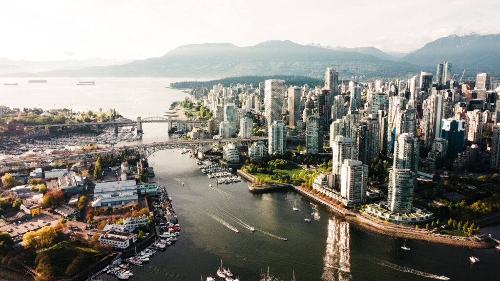 City of Vancouver aerial view